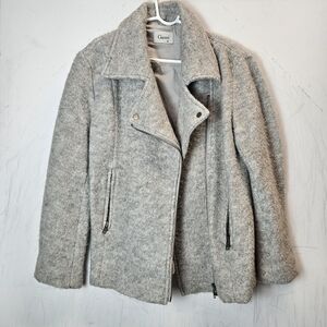 Ganni Women's Light Gray Teddy Jacket